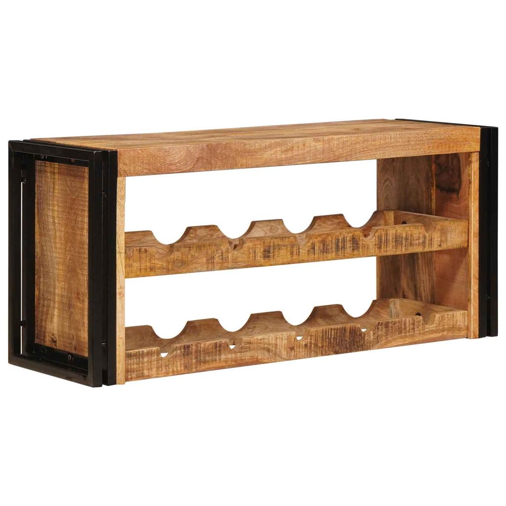 Wine Rack Brown 100 x 45 x 33 cm Solid Thick Mango Wood