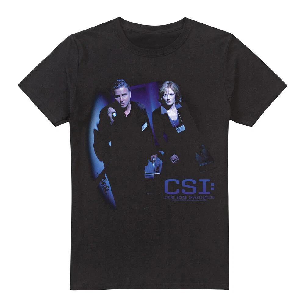 Csi At The Scene 100% Cotton T-shirt Mens Tees Top S-2XL, Black XL
