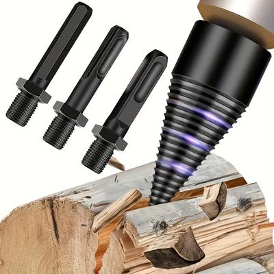Wood Block Separation Drill Bits Made of Metal, Includes A Wood Block Separation Drill Bit Set with One Drill Bit and Three Matching Screws.