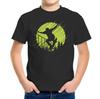 Kids Boys Skateboard Theme Skater Silhouette T-Shirt Gift For Boys-