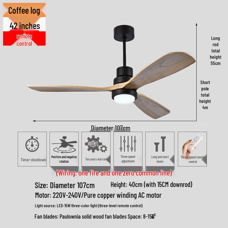 Nordic Modern LED Ceiling Fan Light for Living Room and Bedroom