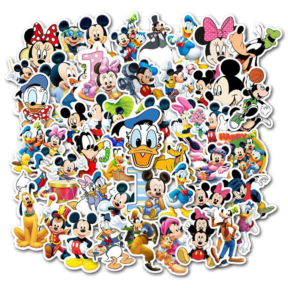 50pcs Disney Movie Mickey Mouse Sticker Animation Decal DIY Skateboard Laptop Motorcycle Cool Cute Cartoon Sticker