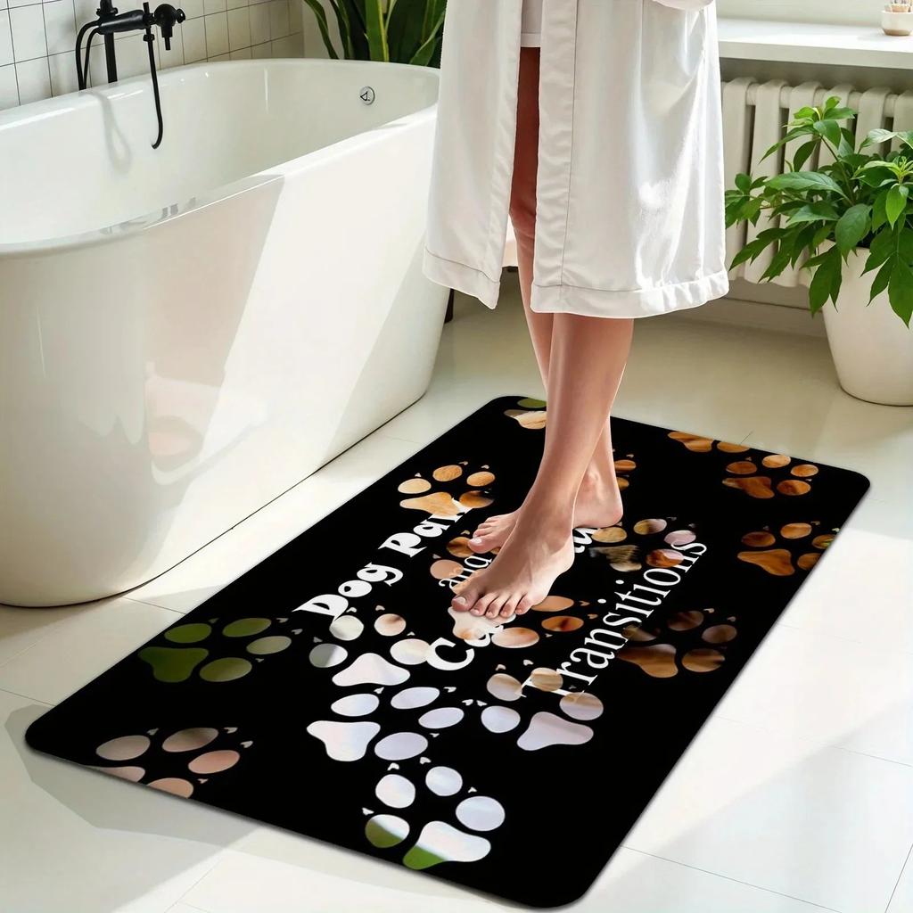 1PC Mushroom Forest Pattern Kitchen Rug Non-Slip Door Mats Pop Design Bathroom Rug Bath Mat Carpet for Home Sink Laundry Decor