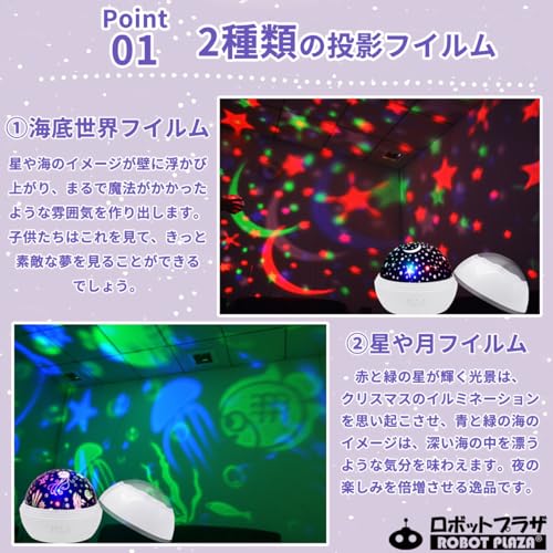 ROBOT PLAZA Planetarium Projector for Home and Kids, Star Projector, Ceiling Starry Sky Light Projection Toy, Birthday Gift, Kids Night Light