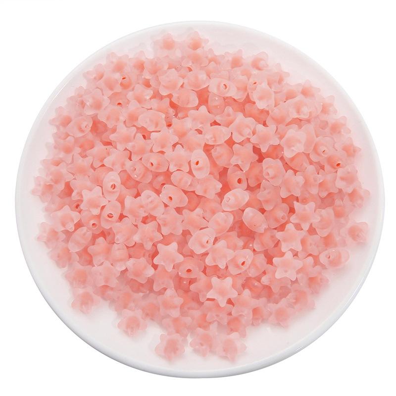 Lot de 80 perles créatives en acrylique, couleur bonbon, pour la fabrication de bijoux, forme étoile, 11 mm, perles en vrac populaires