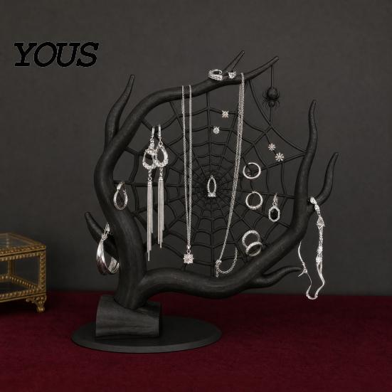 Gothic Jewelry Organizer 3D Printed Spider Web Decoration, Tree Holder, Bracelet Hanger Earrings Rings Bracelets Storage Display Stand,