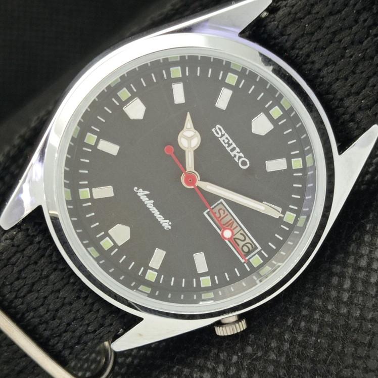 

ВОССТАНОВЛЕННЫЕ ВИНТАЖНЫЕ ЧАСЫ SEIKO AUTO 7009A ЯПОНИЯ МУЖСКИЕ D/D ЧЕРНЫЕ 610b-a317994-9 SKU610b-a317994