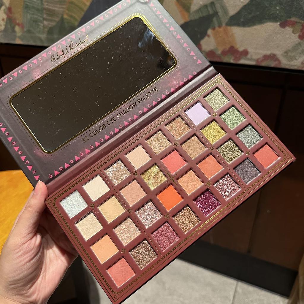 Ретро-трояндовий олійний малюнок, 32-кольорова палітра тіней для повік, перламутрові, матові, водостійкі