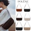 Polene Baguette Genuine Leather Women's Designer Shoulder Crossbody Bag – Light Luxury, Large Capacity, Underarm Style