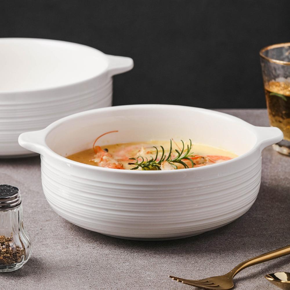 Japanese-style Ramen Bowl Heat-resistant Soup Basin Ceramic Binaural Soup Bowl  Kitchen