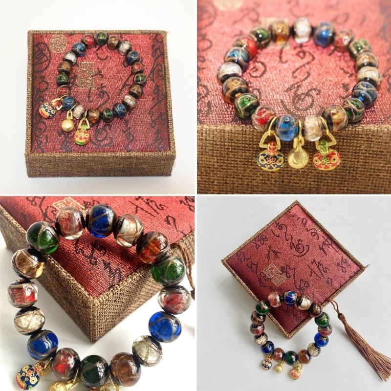 Beads Jewelry Incenses Ashes Glaze Bracelet Beads Bangles Gift for Women Girls