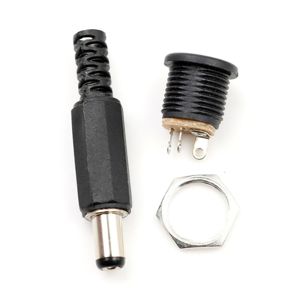 15Pcs for DC Power Plug 5.5x2.1mm for Dc Plug 5.5-2.1 Wire Type Standard Length 9mm for DC Male Plug Power Supply DIY fo