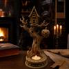 Halloween Tree House Tealight Candle Holder with 3D Printed Pumpkin Tabletop Decor