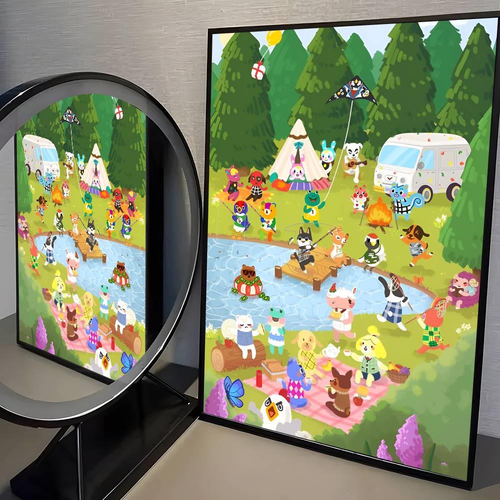 Animal Crossing New Horizons Diamantmalerei DIY Kunst Voll Runde Quadratische Diamantmosaik Heimdekoration Kindergeschenk