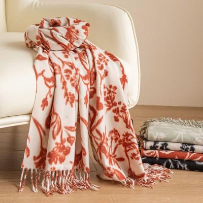 Printed Cashmere Scarf for Women Versatile Fashion Shawl Commuter Warm Neck