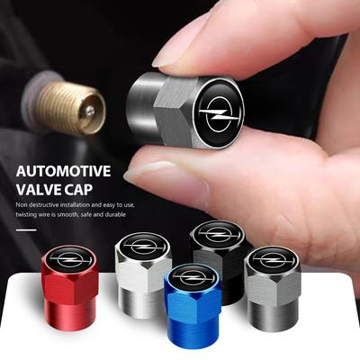4Pcs Car Valve Caps Wheel Tires Air Tyre Stem Protective Cover Accessories For OPC Astra J H G K Insignia Corsa D B E Mokka