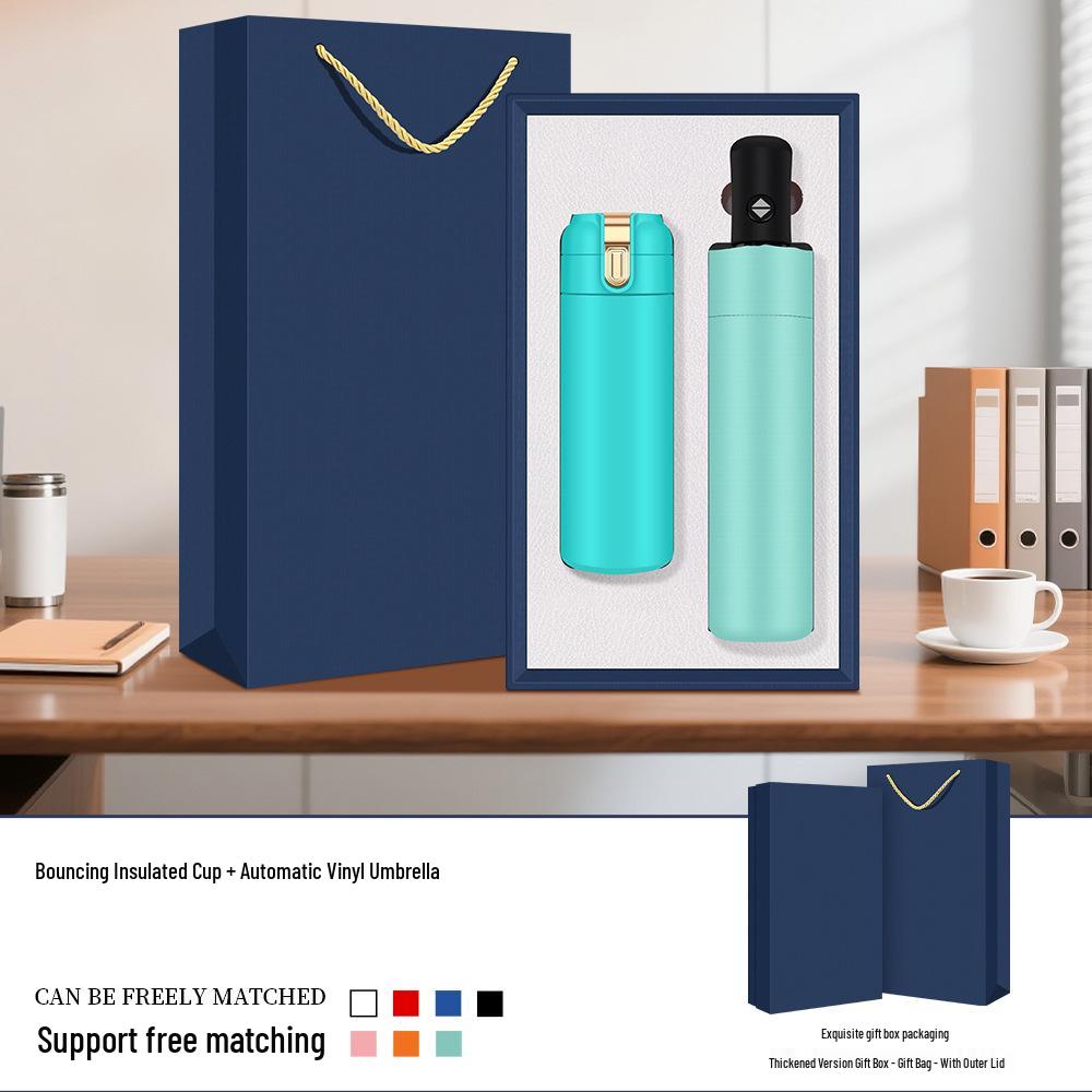 Custom Logo Insulated Mug Gift Set for Company Events and Customer Souvenirs