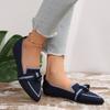 Women's Pointed Toe Flying Woven Loafers, Bow Decor Slim Fit Flat Shoes, Casual Slip On Daily Ladies Single Shoes