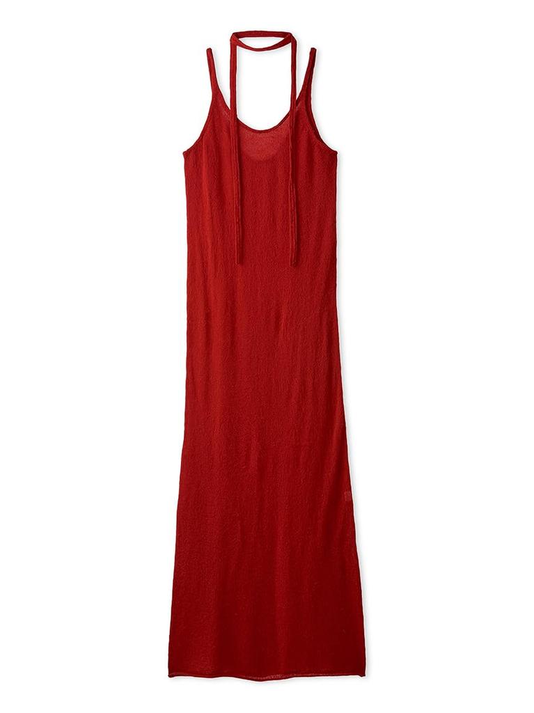 Emi Mohair Knit Cami Red 2-Way Dress, 13WNO254045, Women's,