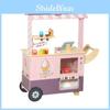 Wooden Ice Cream Cart Toy Playset With Cash Register For Kids Play Creative