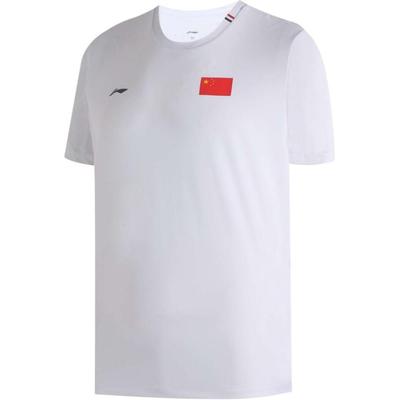 Li Ning Серія спортивного стилю життя Круглий виріз М'яка Зручна Дихаюча Універсальна Коротка футболка Унісекс Футболки AHSU289-2