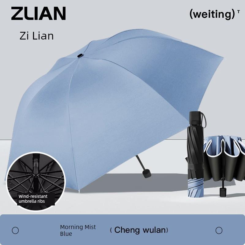 [12-Rib Extra-Large Size] Folding Rainproof Umbrella, Enlarged, Thickened, and Reinforced, Suitable for Three People, Dual-Use for Sun and Rain