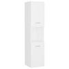 VidaXL Ensemble de Meubles de Salle de Bain Placard de Toilette Armoire de Rangement Armoire d'Evier et Lavabo Miroir Mural Blanc