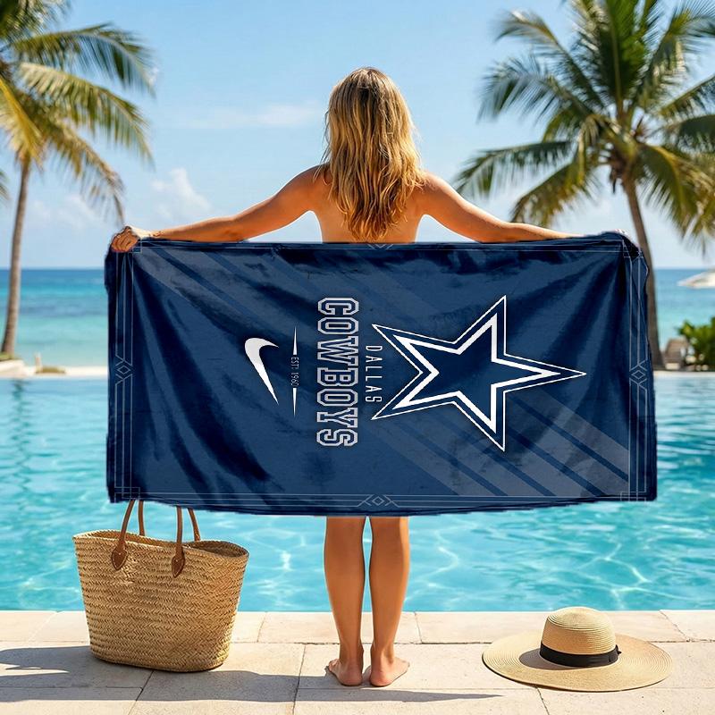 Dallas Cowboys Fashion Beach Towel Portable Soft Quick Dry Towel For Swimming Camping Holiday Use