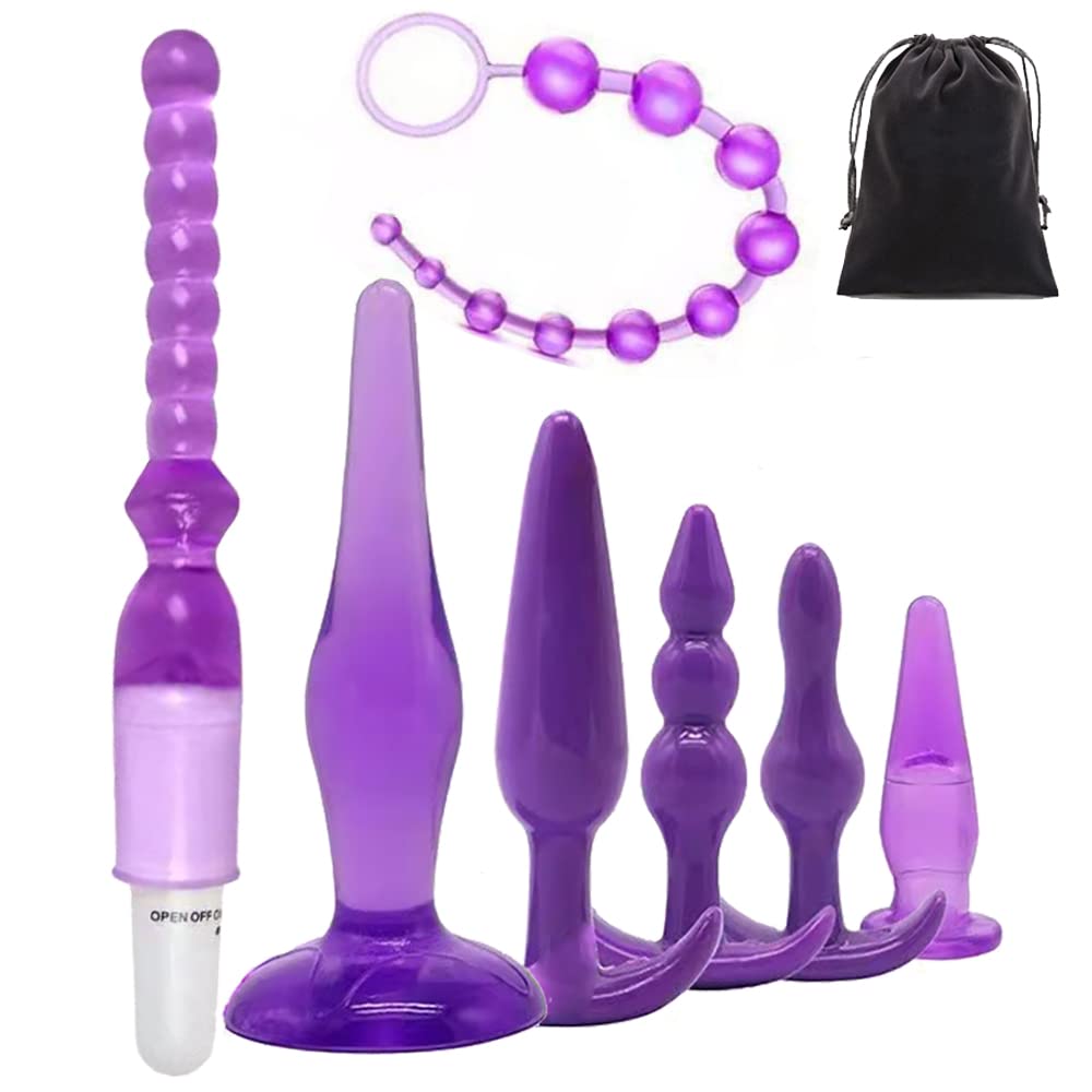 Anal Development Set for Beginners Vibrator Anal Plug Anal Includes Storage Bag Unisex Anal Expansion Device Adult Toy Anal Vibrator Prostate Enhancer