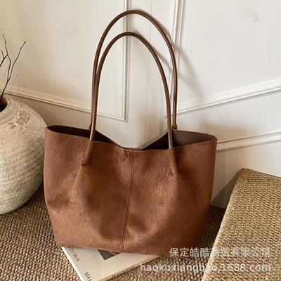 Frosted Retro Bag Women's Large Capacity 2025 New Autumn and Winter Versatile Shoulder Underarm Bag Commuter Tote Bag