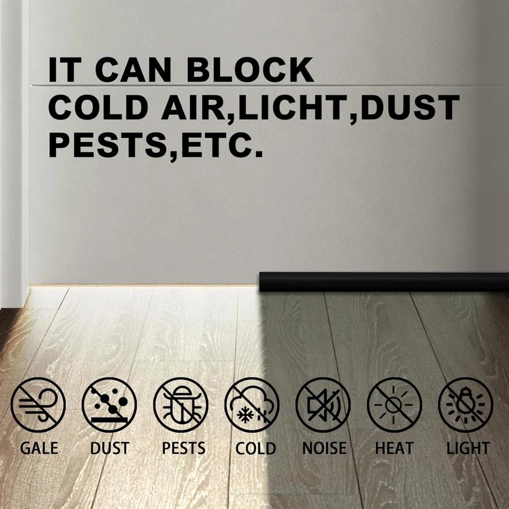 Double Door Wind Strip , Door Bottom Wind Strip , Sound Insulation, Windproof , Light Shading, Insect Proof , Noise Blocker Under The Door