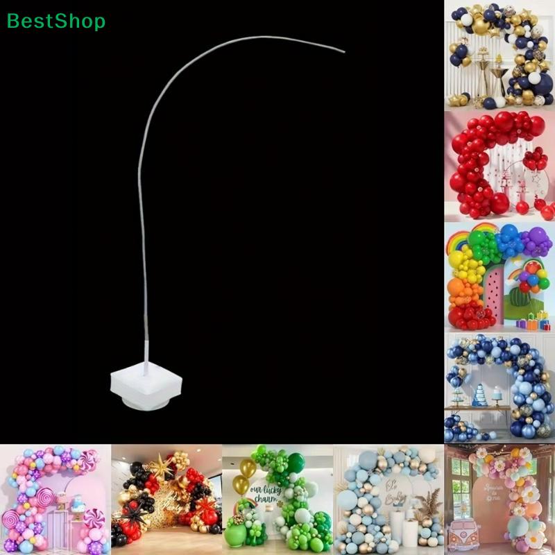 Kit Supporto Arco Palloncini - Supporto Colonna Palloncini Curvo Regolabile con Base Riempibile d'Acqua per Decorazioni Matrimonio & Festa
