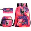 Attack Giant Elementary School Bag Backpack Casual School Bag Three-piece Set