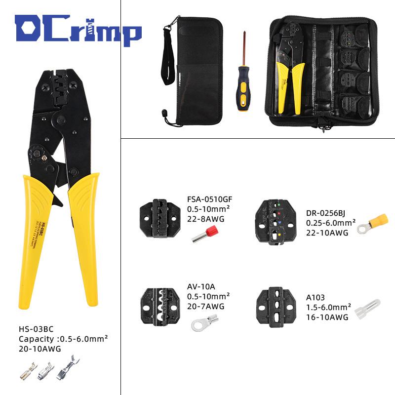 Crimping Pliers HS-03BC HS Series Wire Crimping Pliers Multiple Jaw Tools Multifunctional Hand Tools