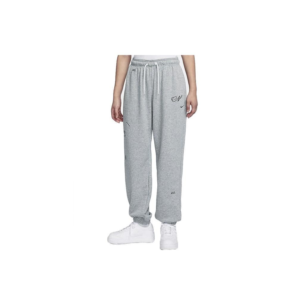 Nike Casual Lace-Up Breathable Knit Sweatpants Women Bottoms Light-Grey DD5043-063