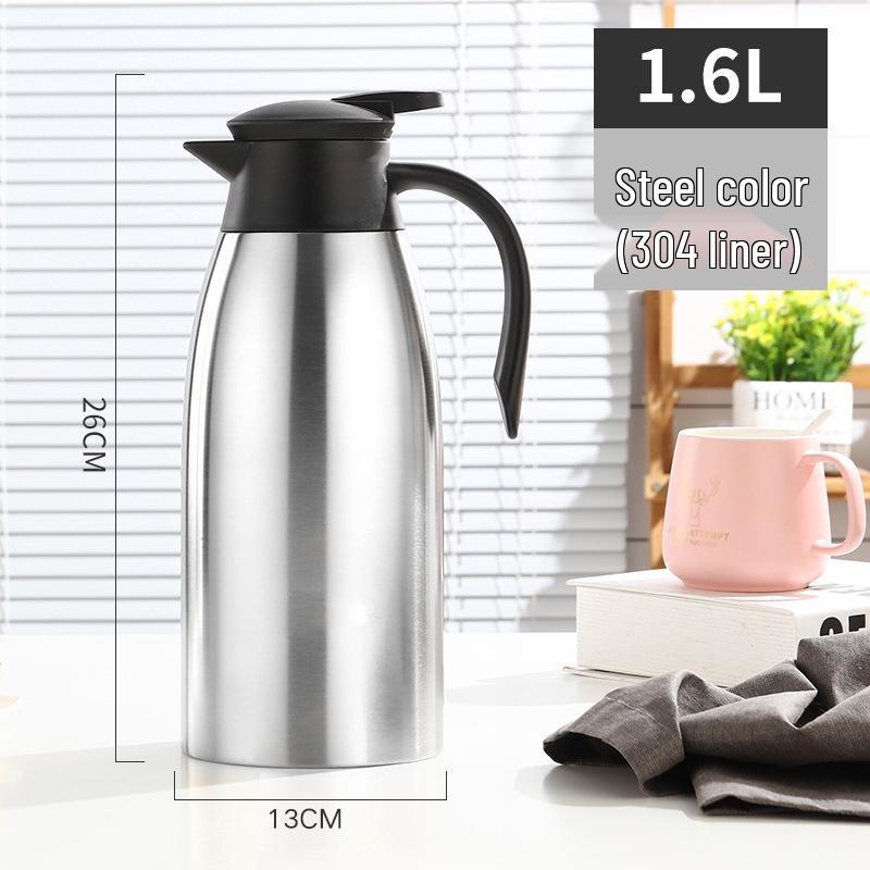 304 Stainless Steel Large Capacity Insulated Water Kettle & Tea Stewing Thermos Flask 1.6L