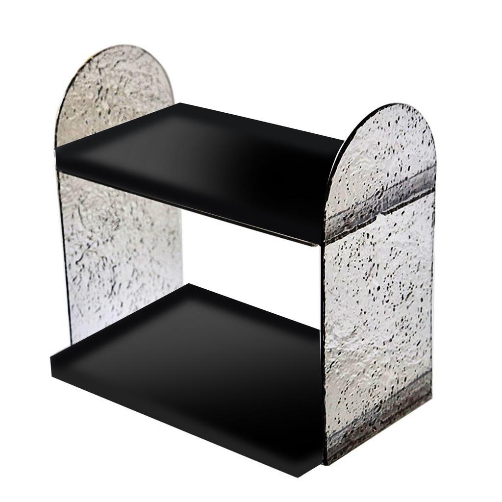 2-stufiger Schreibtischorganizer Doppelschichtiges Aufbewahrungsregal Transparenter Desktop-Ständer Halter für Schreibwaren