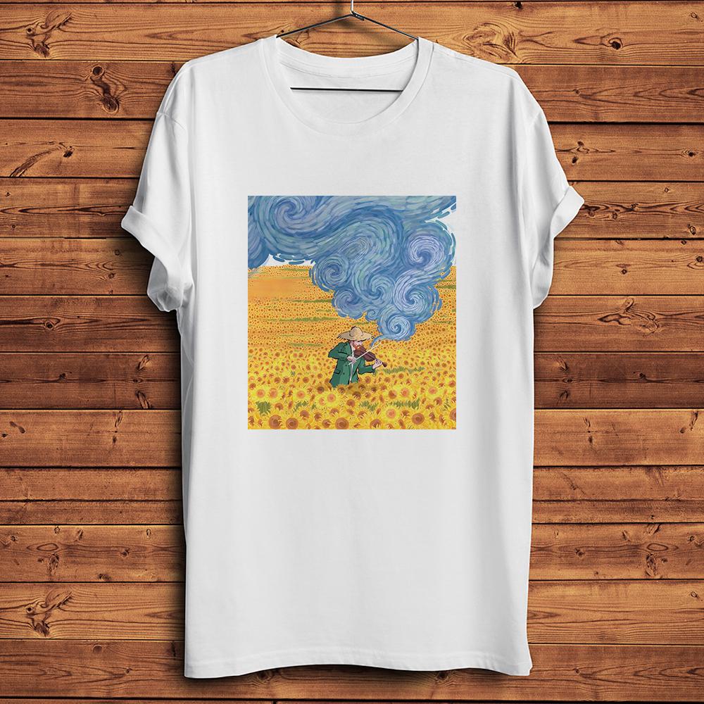 Vincent Van Gogh Immersed Himself in The Sunflower SeaFunny Artistic TShirtUnisex Casual TshirtNoCrack Breathable Print S