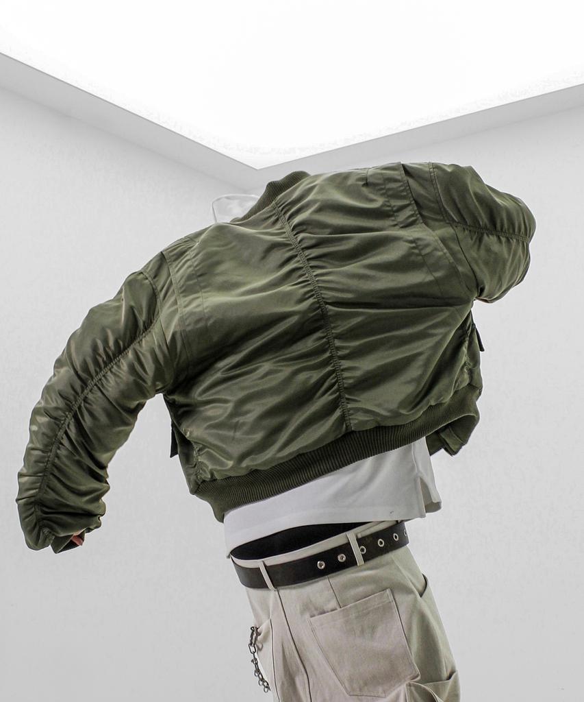 Roaringrad Flight Shirred Ma-1 Khaki