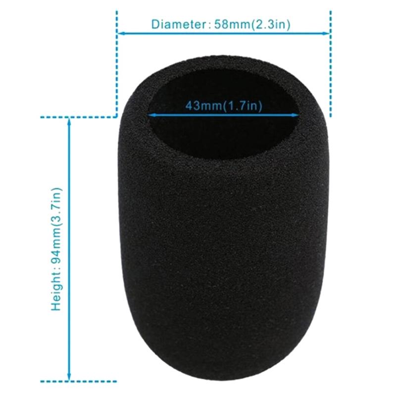 5Pcs Windscreen Microphone Sponge Windproof Mic Cover Foam Filter For Audio At2020 Atr2500 At2035 Recorder Windshield Pops