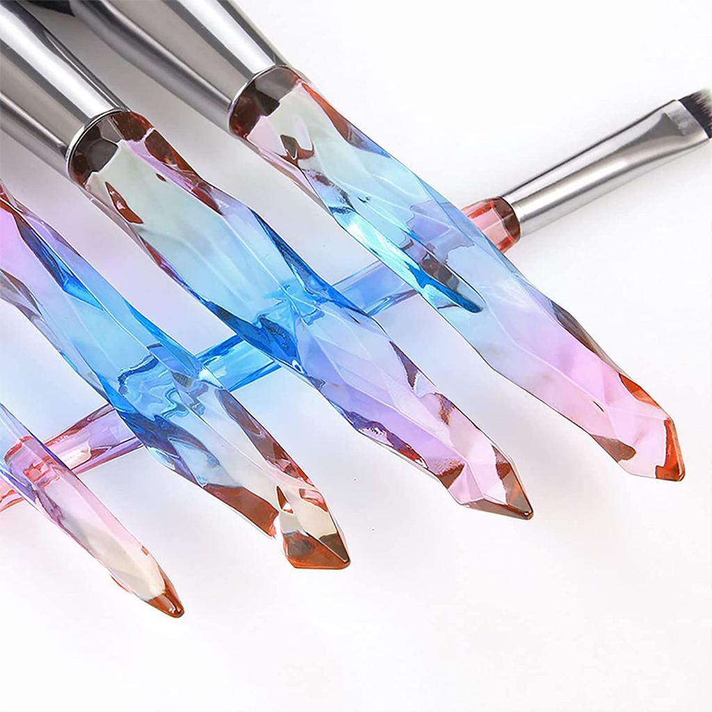 10 Crystal Makeup Brushes, Transparent Makeup Tools, Makeup Brush Set