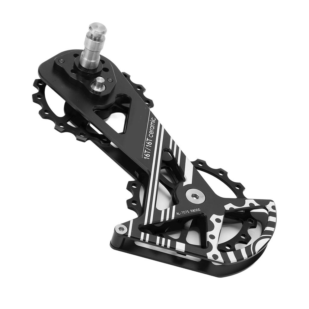 MEROCA R8000 Series Bike Oversized Rear Derailleur Pulley Wheel System with Double 16T SprocketsBlack
