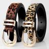 Elegant Metal Buckle Retro Women's Belt Leopard Print PU Leather Waistband Belts All-match Matching Jeans, Dresses & Casual Wear