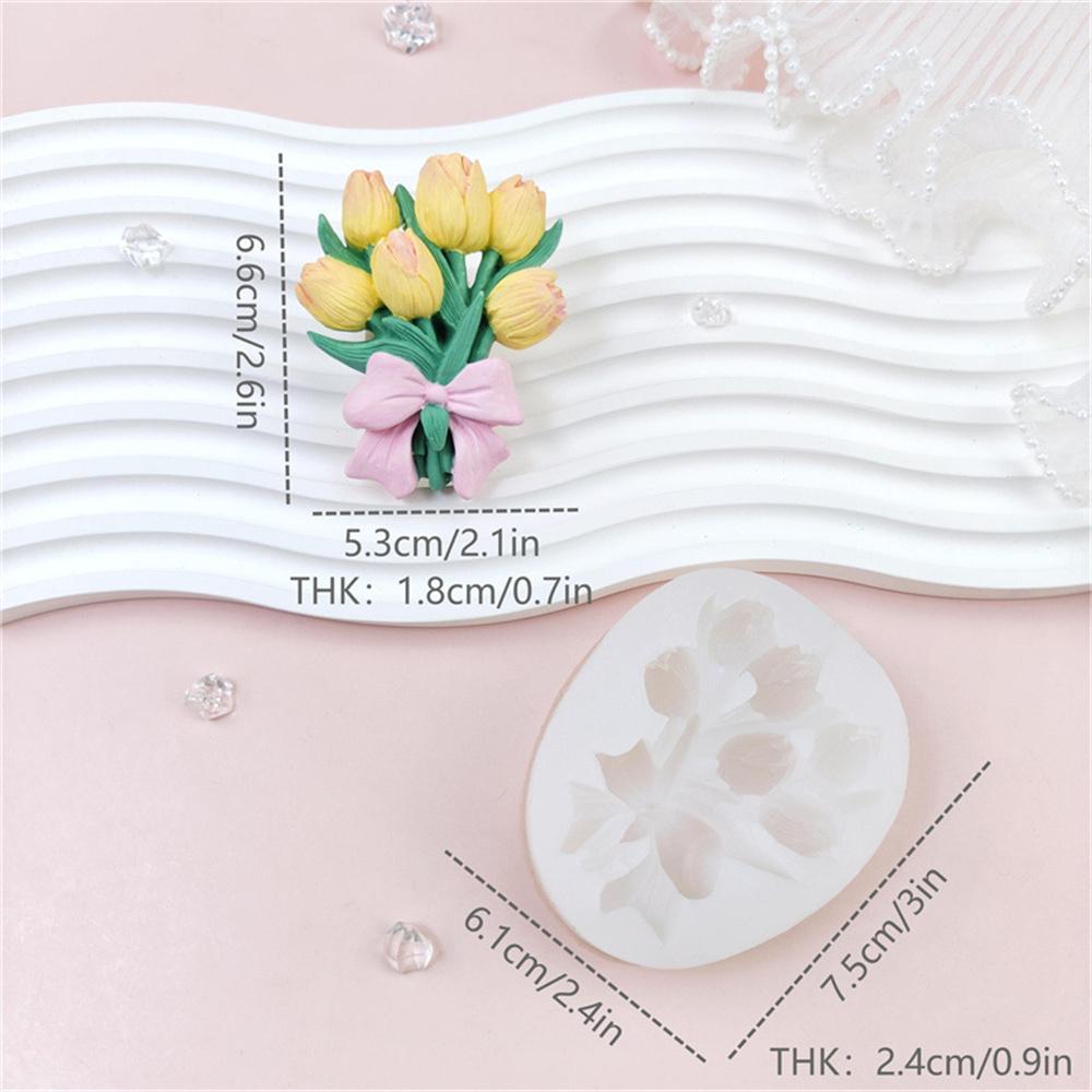 Tulip Flower Aromatherapy Candle Silicone Mold Creative Plaster Craft Decoration Handmade Soap Mold Food Grade Fondant Mold