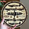 Vintage kovový plechový znak letadla RAF Nástěnná dekorace Spitfire Hurricane Mosquito Letadlo WWII Dekor