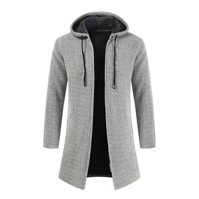 Men's Hooded Mid-Length Knit Cardigan - 2021 Autumn/Winter Collection