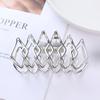 European & American Metal Cat Claw Hair Clip - Leaf Design for Ponytails