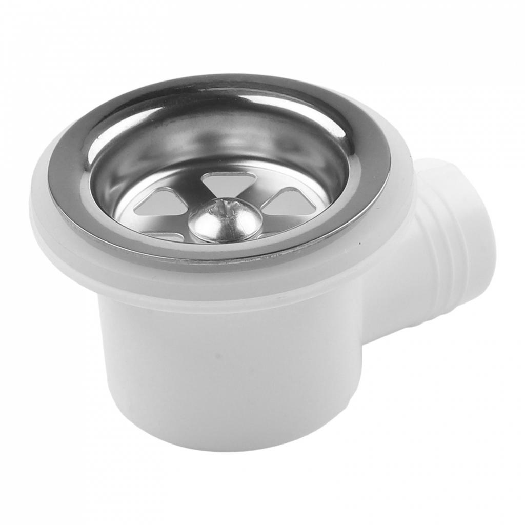 Compact Stainless Steel Sink Waste Drain for RVs and Boats Installation