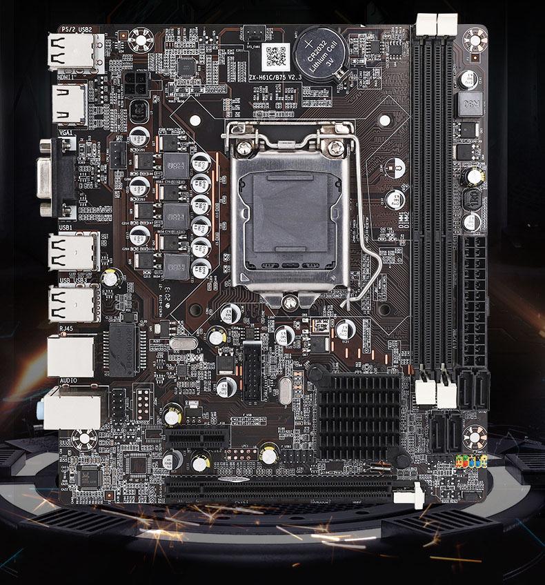 New H61 Motherboard LGA1155 Motherboard I33220 Host Game Multi Open With HDMI