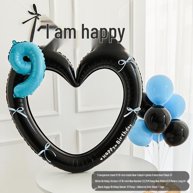 First Birthday Heart Photo Frame Balloon Decoration for Boys & Girls